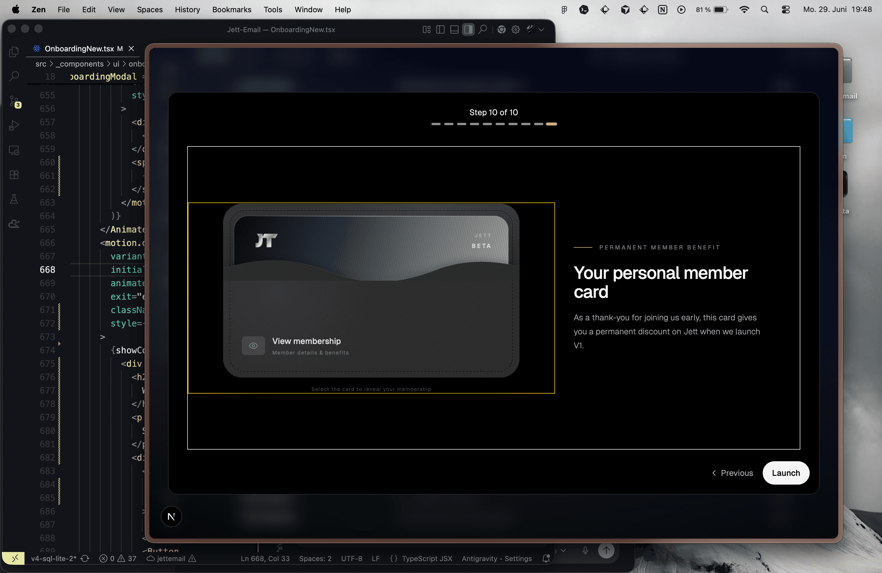 Jett Onboarding Mockup